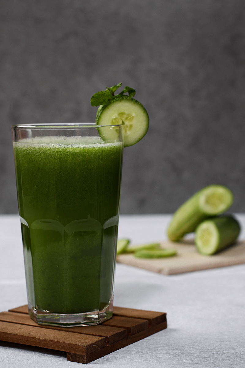 Green cucumber juice.